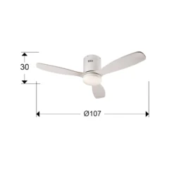LED-Deckenventilator Siroco Mini, DC, leise, weiß, CCT