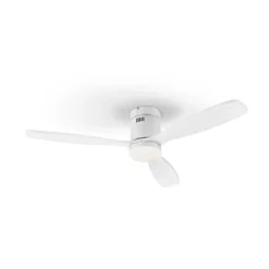 LED-Deckenventilator Siroco, weiß, Ø 132 cm, leise, CCT