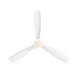 LED-Deckenventilator Siroco, weiß, Ø 132 cm, leise, CCT