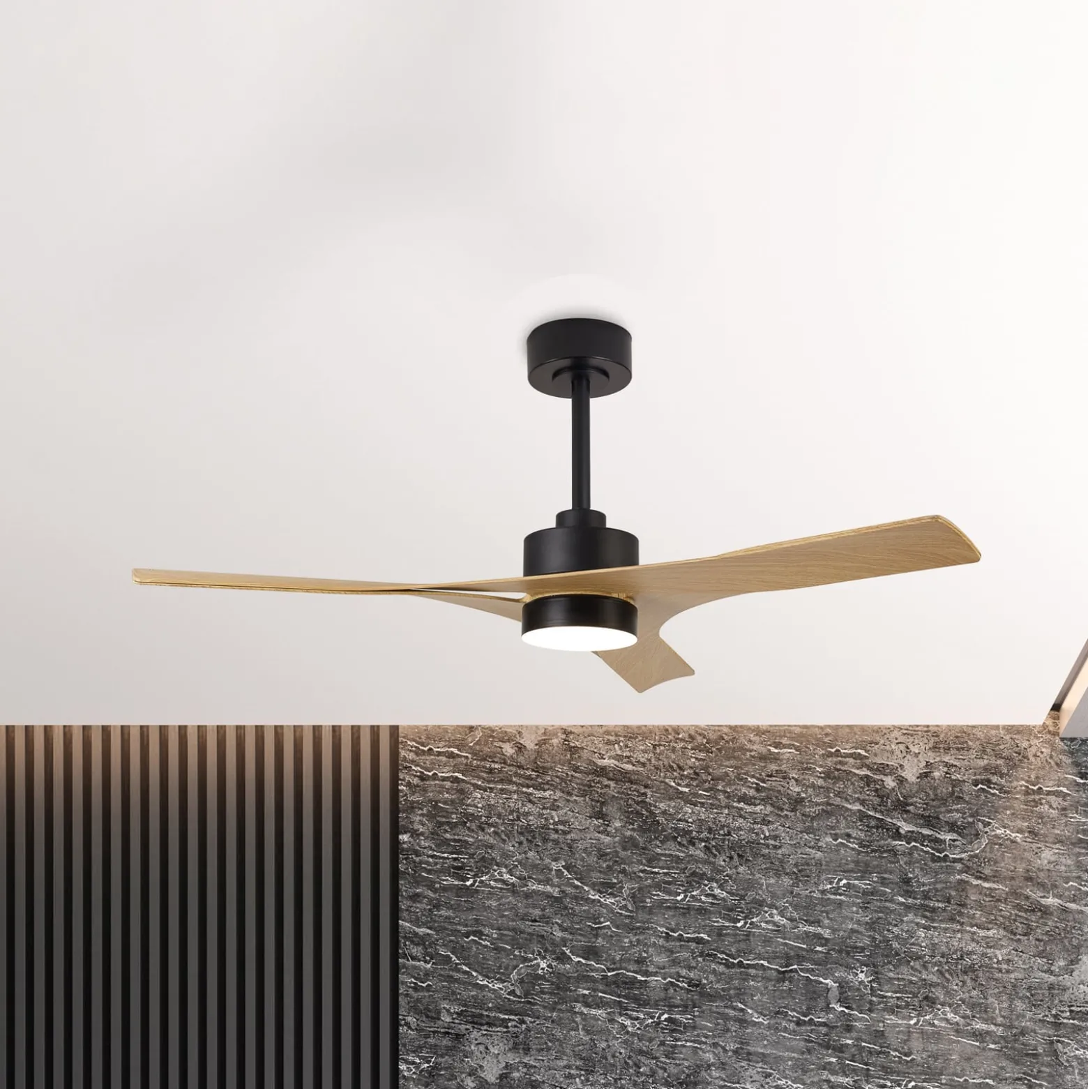 LED-Deckenventilator Thai holz DC-Motor leise Ø 122 cm CCT