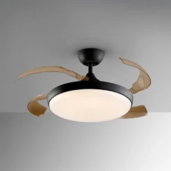 LED-Deckenventilator Venturi schwarz/rauch DC Ø 106 cm leise