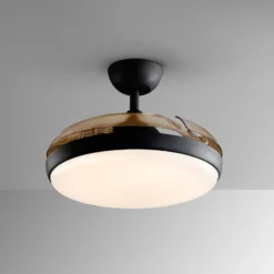 LED-Deckenventilator Venturi schwarz/rauch DC Ø 106 cm leise