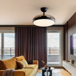 LED-Deckenventilator Venturi schwarz/rauch DC Ø 106 cm leise