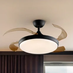 LED-Deckenventilator Venturi schwarz/rauch DC Ø 106 cm leise