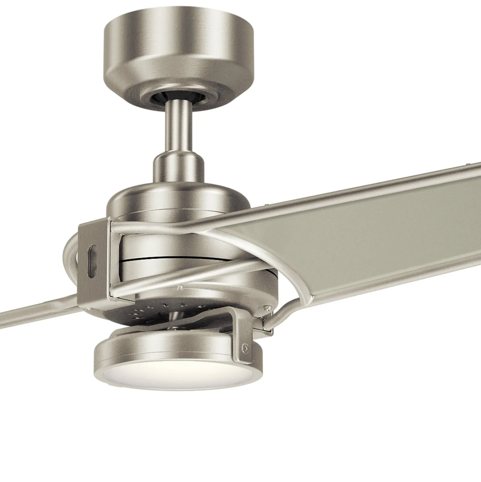 LED-Deckenventilator Xety, nickel/creme