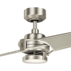LED-Deckenventilator Xety, nickel/creme