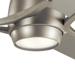 LED-Deckenventilator Zeus dreiflügelig, nickel gebürstet