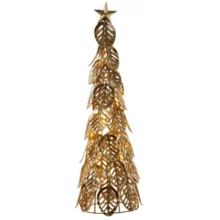 LED-Dekobaum Kirstine, gold, Höhe 43 cm