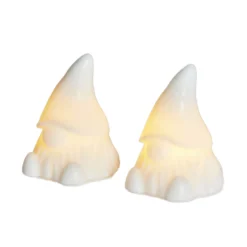 LED-Dekofigur Coco, weiß, Höhe 10 cm, 2er-Set Wachs Batterie