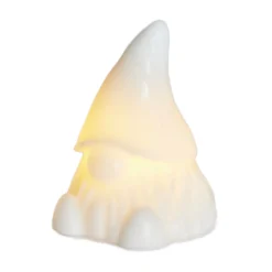 LED-Dekofigur Coco, weiß, Höhe 14 cm, Wachs, Batteriebetrieb