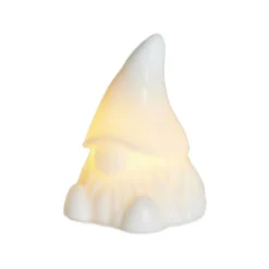 LED-Dekofigur Coco, weiß, Höhe 13 cm, Wachs, Batteriebetrieb