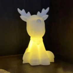 LED-Dekofigur Naja, weiß, Höhe 12 cm, Wachs, Batteriebetrieb
