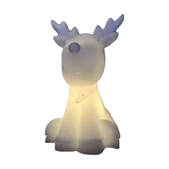 LED-Dekofigur Naja, weiß, Höhe 12 cm, Wachs, Batteriebetrieb
