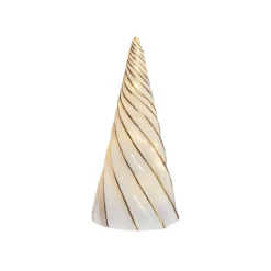 LED-Dekofigur Vilma, weiß/gold, Höhe 24 cm, Glas, Batterie