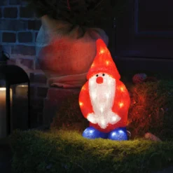 LED-Dekofigur Weihnachtsmann rot IP44 Höhe 36 cm