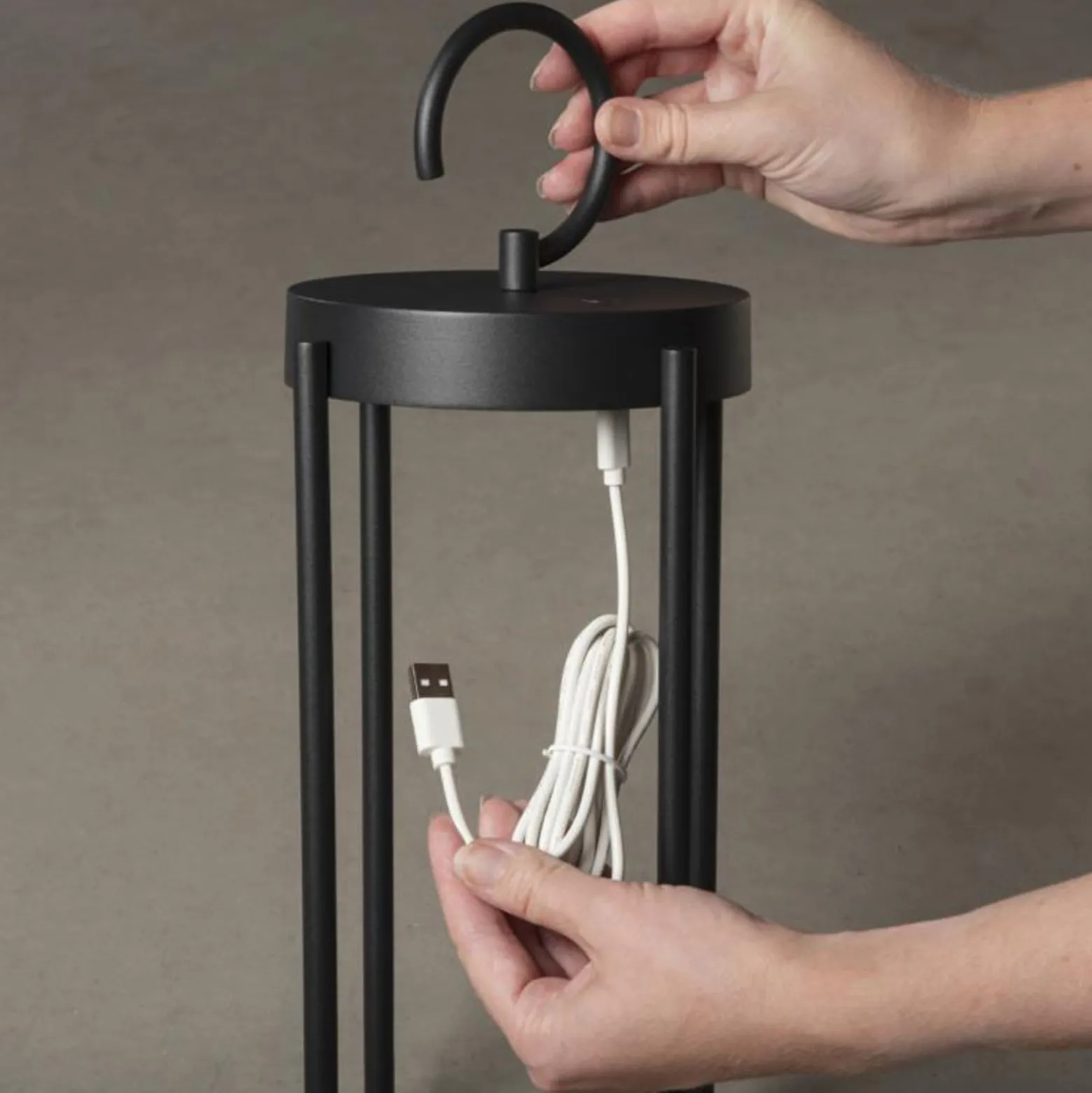 LED-Dekolaterne Manorola, USB, dimmbar