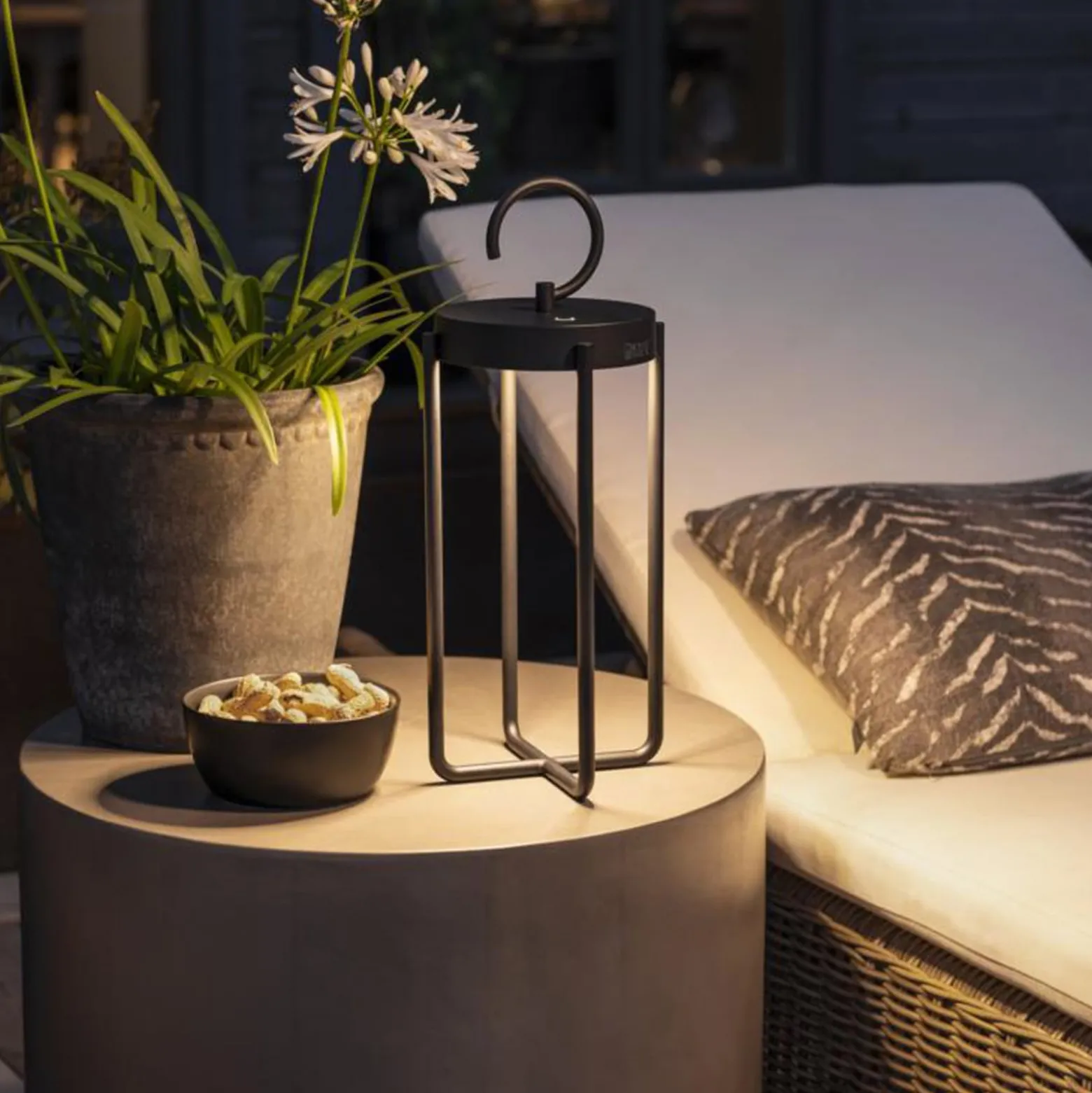 LED-Dekolaterne Manorola, USB, dimmbar