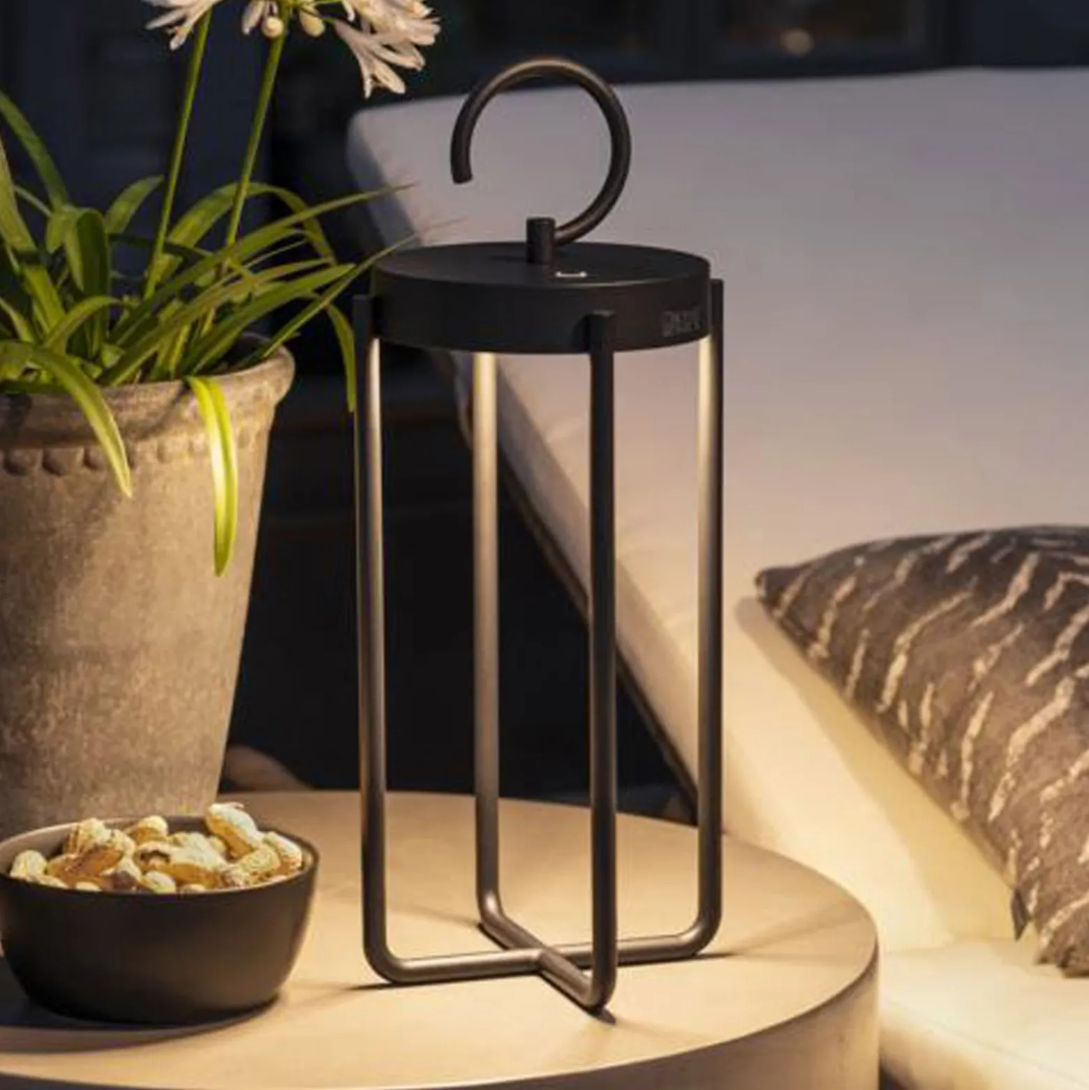 LED-Dekolaterne Manorola, USB, dimmbar