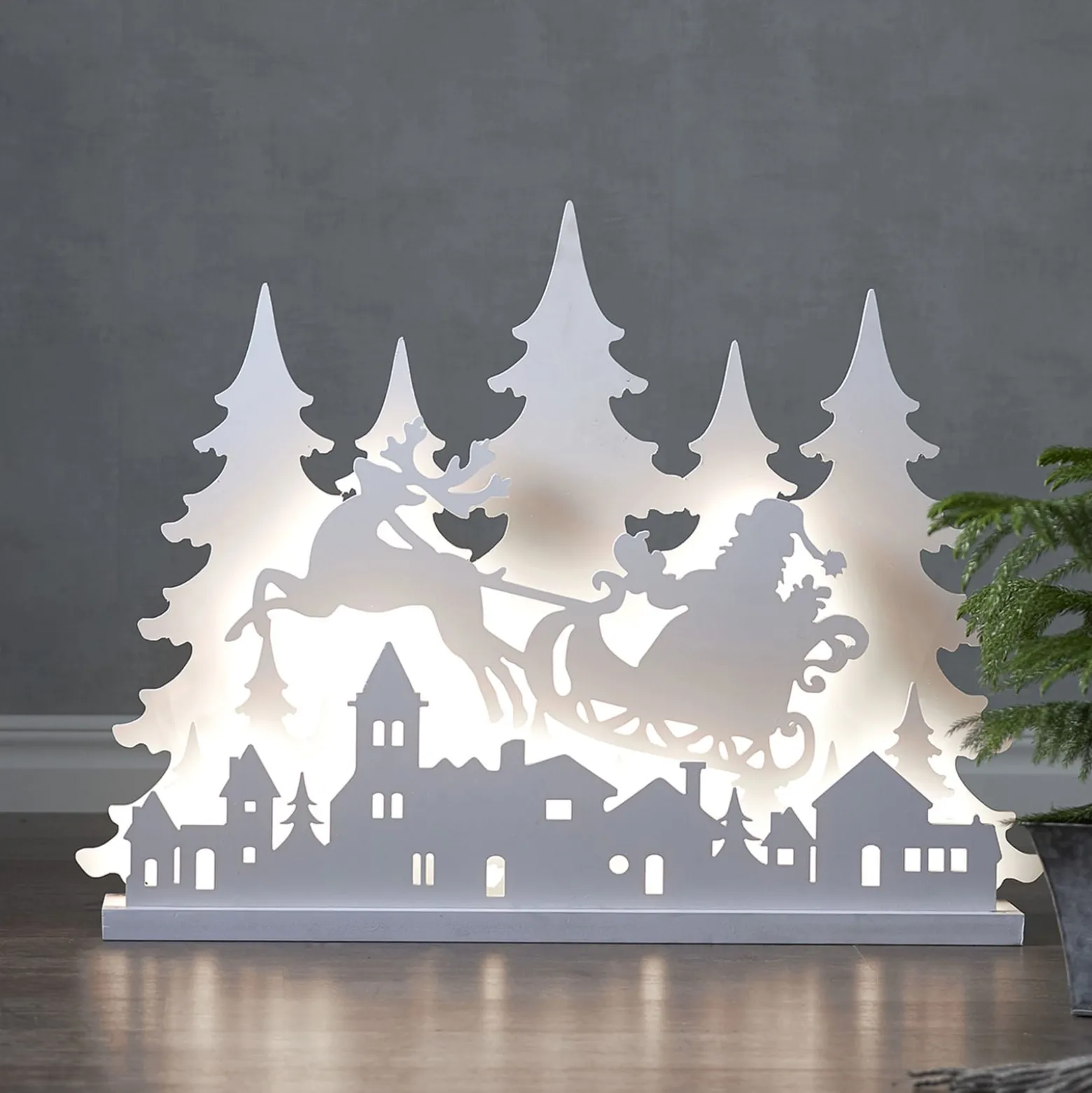 LED-Dekoleuchte Grandy Weihnachtsmann, Länge 80cm
