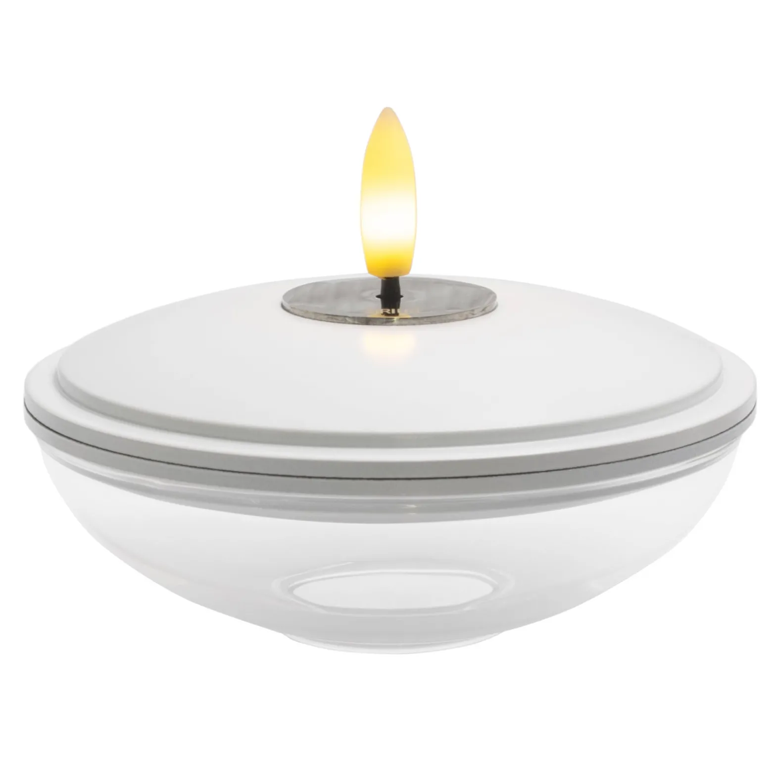 LED-Dekoleuchte Lia, weiß, Akku, Glas, Kunststoff
