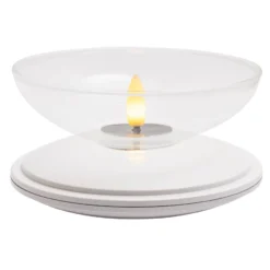 LED-Dekoleuchte Lia, weiß, Akku, Glas, Kunststoff