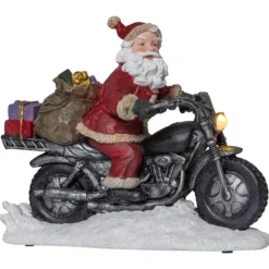 LED-Dekoleuchte Merryville, Santa auf Motorrad