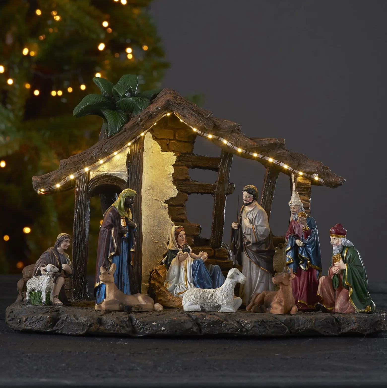 LED-Dekoleuchte Nativity, Batteriebetrieb, 37 cm
