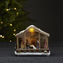 LED-Dekoleuchte Nativity, Batteriebetrieb, 19 cm