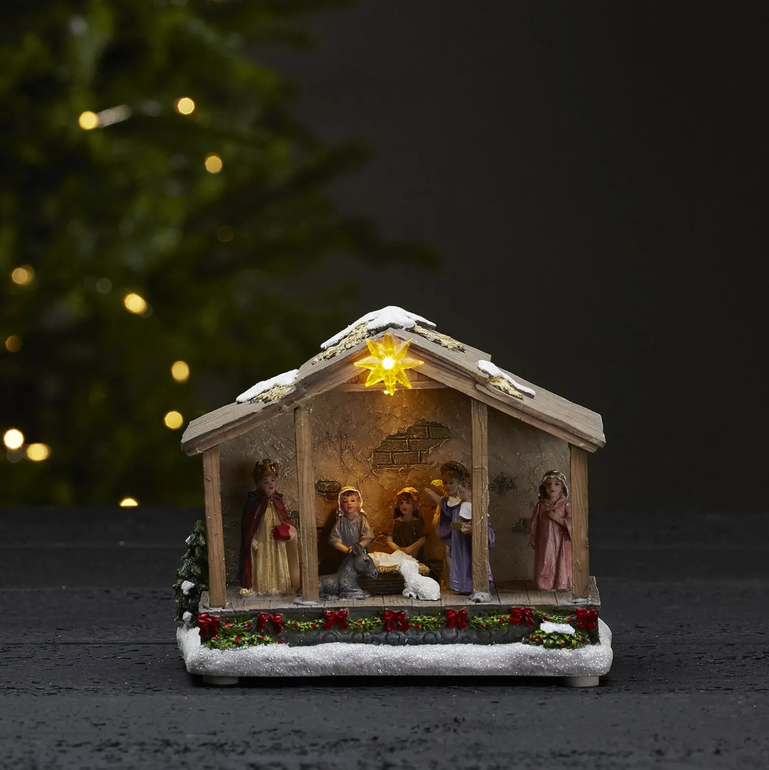 LED-Dekoleuchte Nativity, Batteriebetrieb, 19 cm