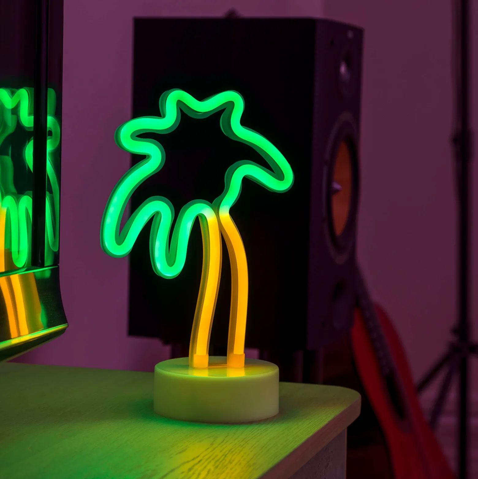 LED-Dekorationsleuchte Palme, batteriebetrieben