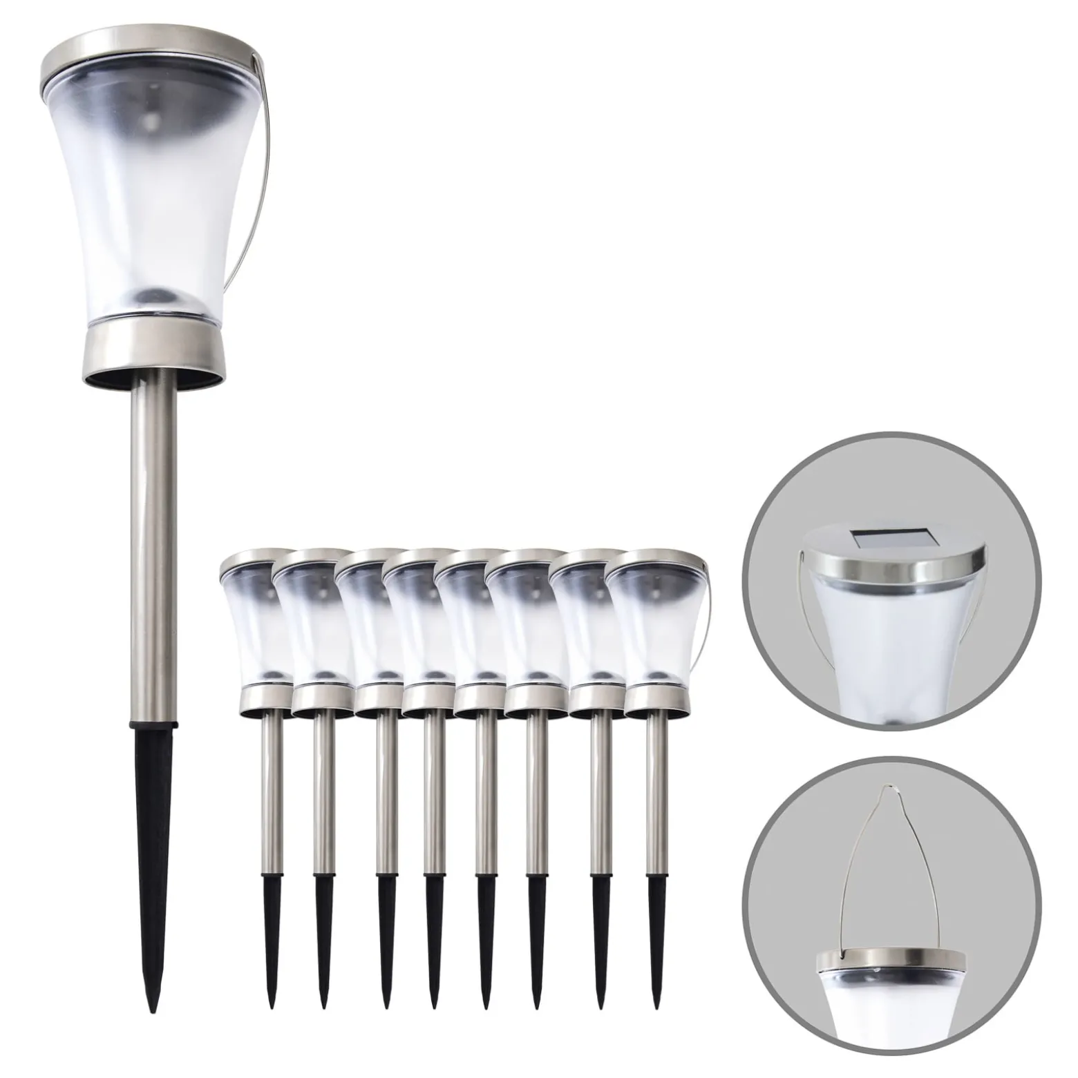 LED-Deko-Solarleuchte 5146408 mit Erdspieß 8er-Set