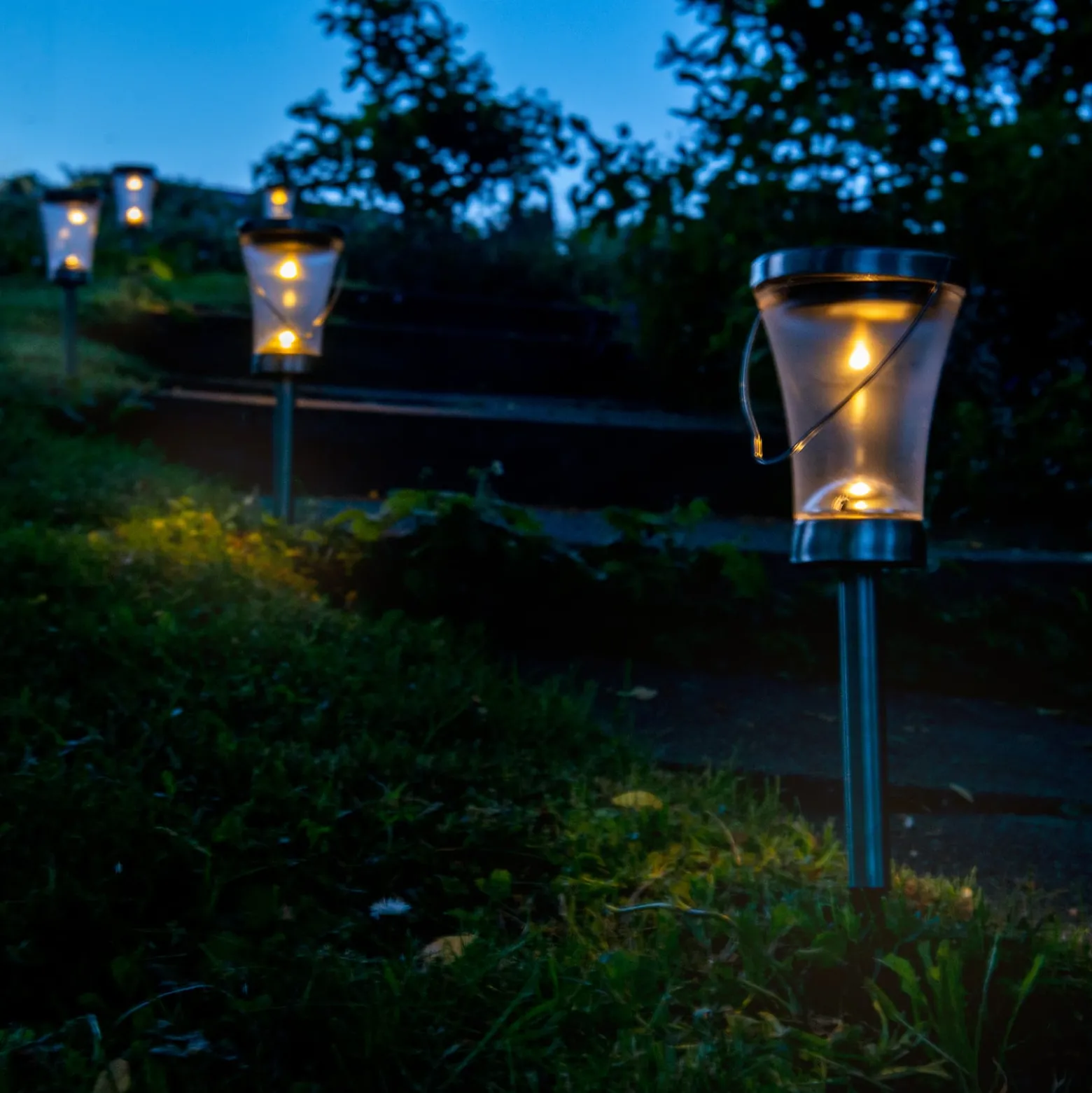 LED-Deko-Solarleuchte 5146408 mit Erdspieß 8er-Set