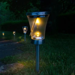 LED-Deko-Solarleuchte 5146408 mit Erdspieß 8er-Set