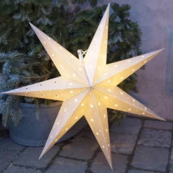 LED-Dekostern Alice für innen und außen, IP44 weiß