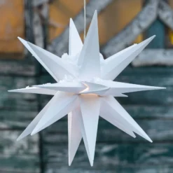 LED-Deko-Stern, 18-Zacker, Ø 25 cm, weiß