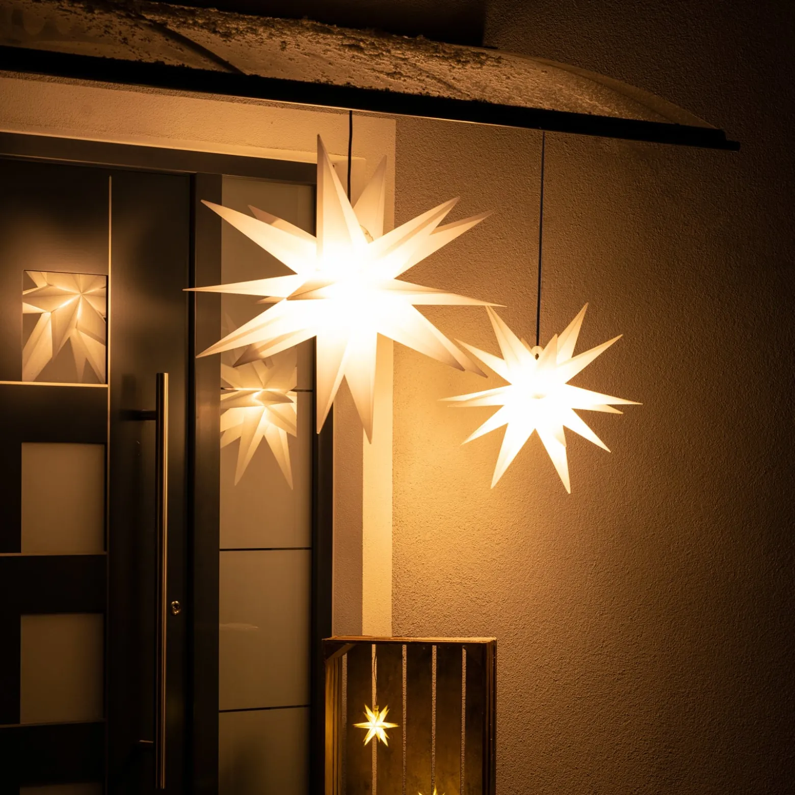 LED-Deko-Stern, 18-Zacker, Ø 25 cm, weiß