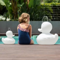 LED-Designleuchte DUCK-DUCK XL für außen in Weiß