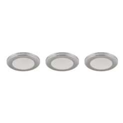 LED-Einbaudownlight Argus RGBW Remote 3er chrom