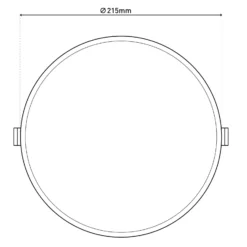 LED-Einbaulampe Suma, Ø 21,5 cm, weiß, dimmbar, IP44