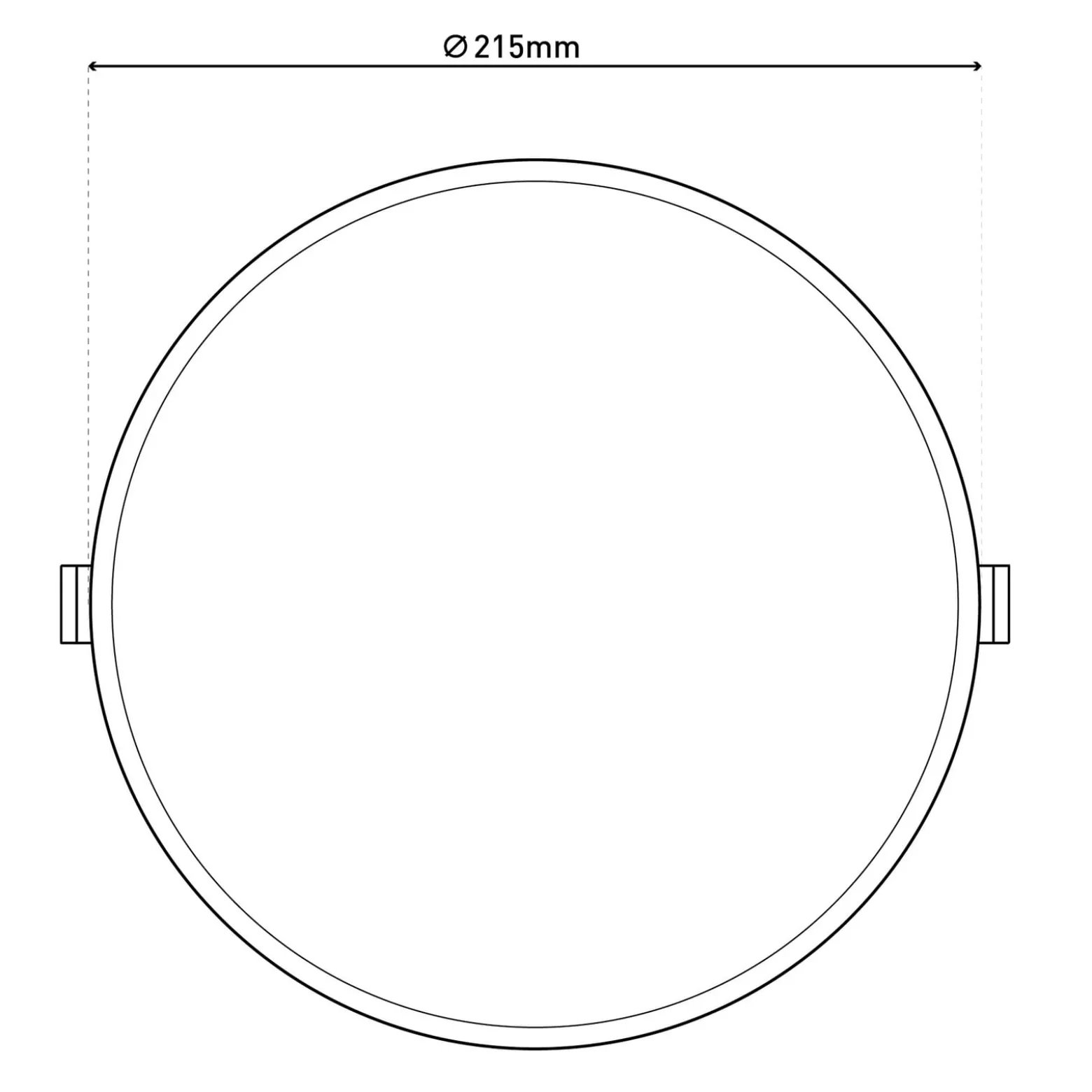 LED-Einbaulampe Suma, Ø 21,5 cm, weiß, dimmbar, IP44