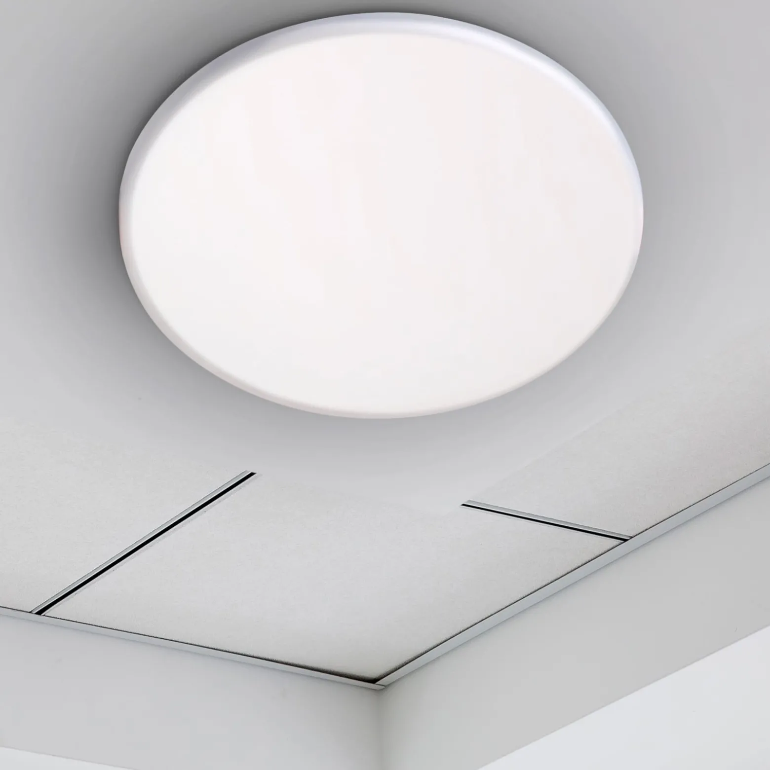 LED-Einbaulampe Suma, Ø 21,5 cm, weiß, dimmbar, IP44