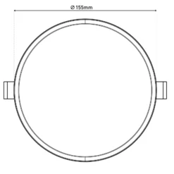 LED-Einbaulampe Suma, Ø 15,5 cm, weiß, dimmbar, IP44