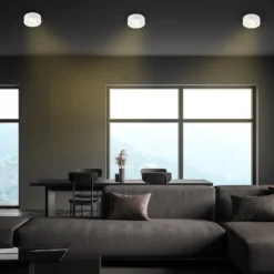 LED-Einbauleuchte Desi, weiß, Ø9cm, ein/aus, 3.000 K