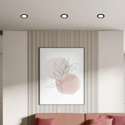 LED-Einbauleuchte Gima, schwarz, 3.000 K, 3er-Set