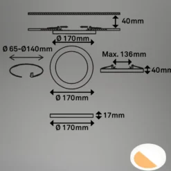 LED-Einbauleuchte 7609 3.000K/4.000K Ø 17 cm
