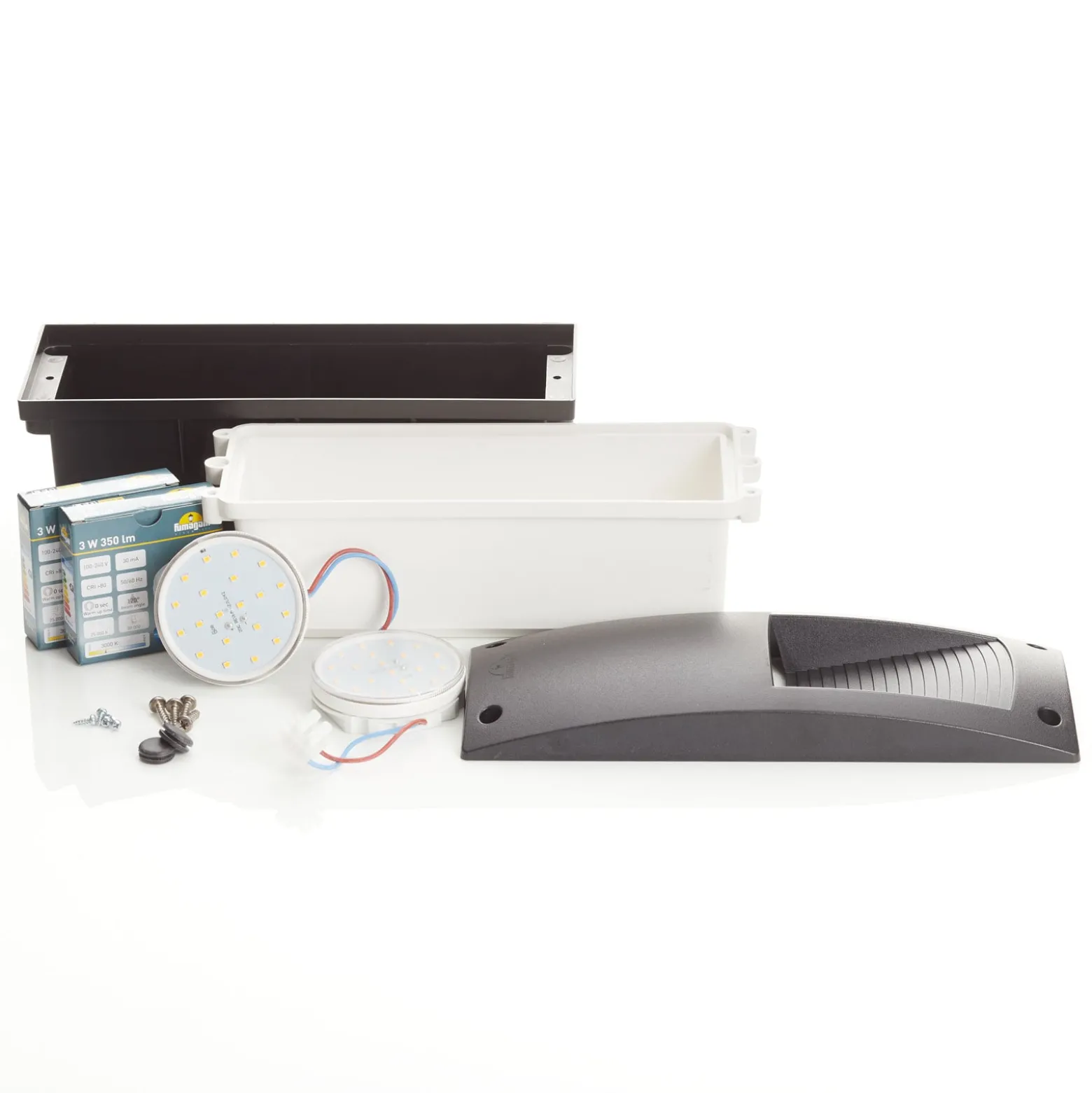 LED-Einbauleuchte Leti 300-VP schwarz 2x3W CCT