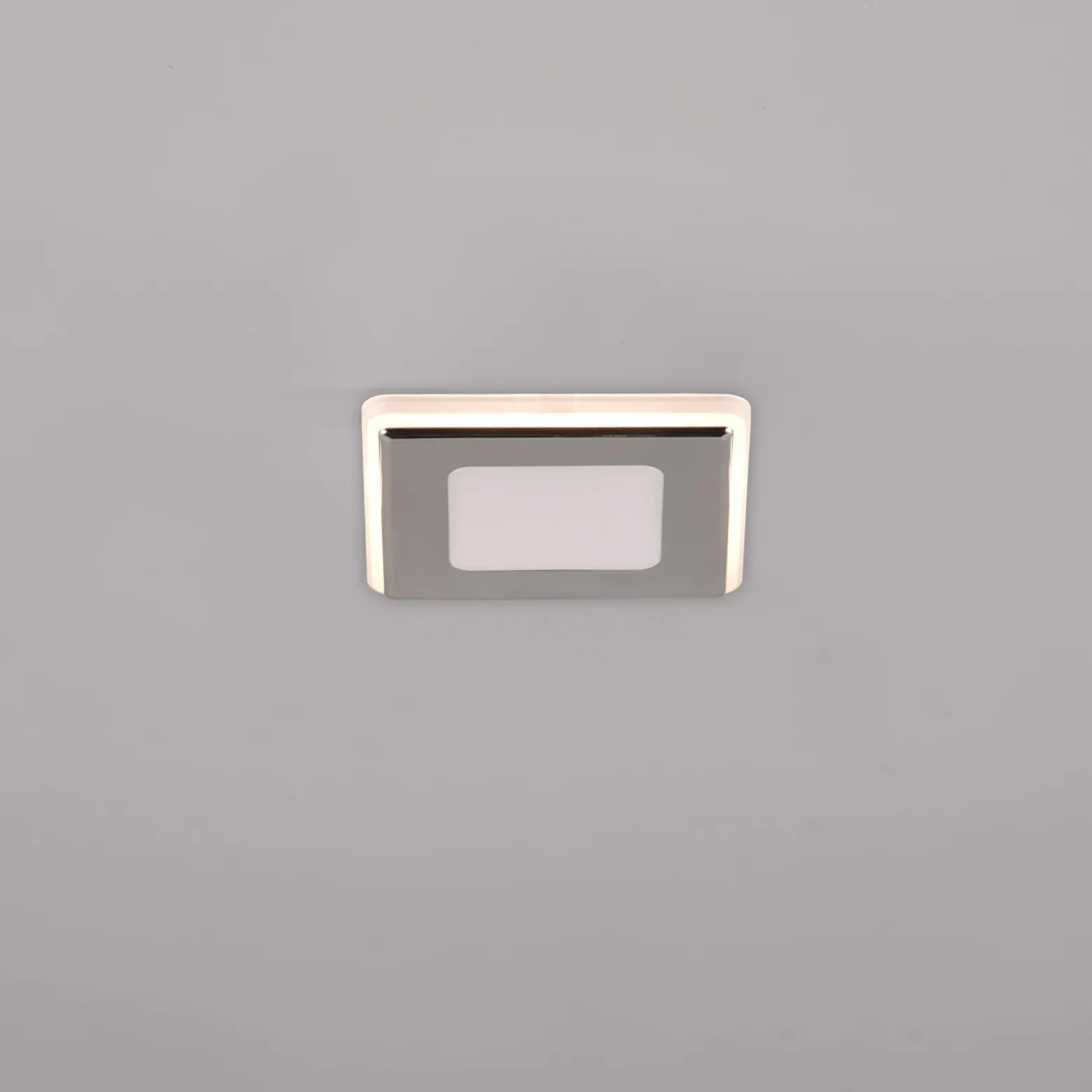 LED-Einbauleuchte Nimbus IP44 8,5x8,5cm 830 chrom