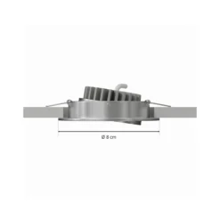 LED-Einbauleuchte Rico 6,5 W stahl-geb.