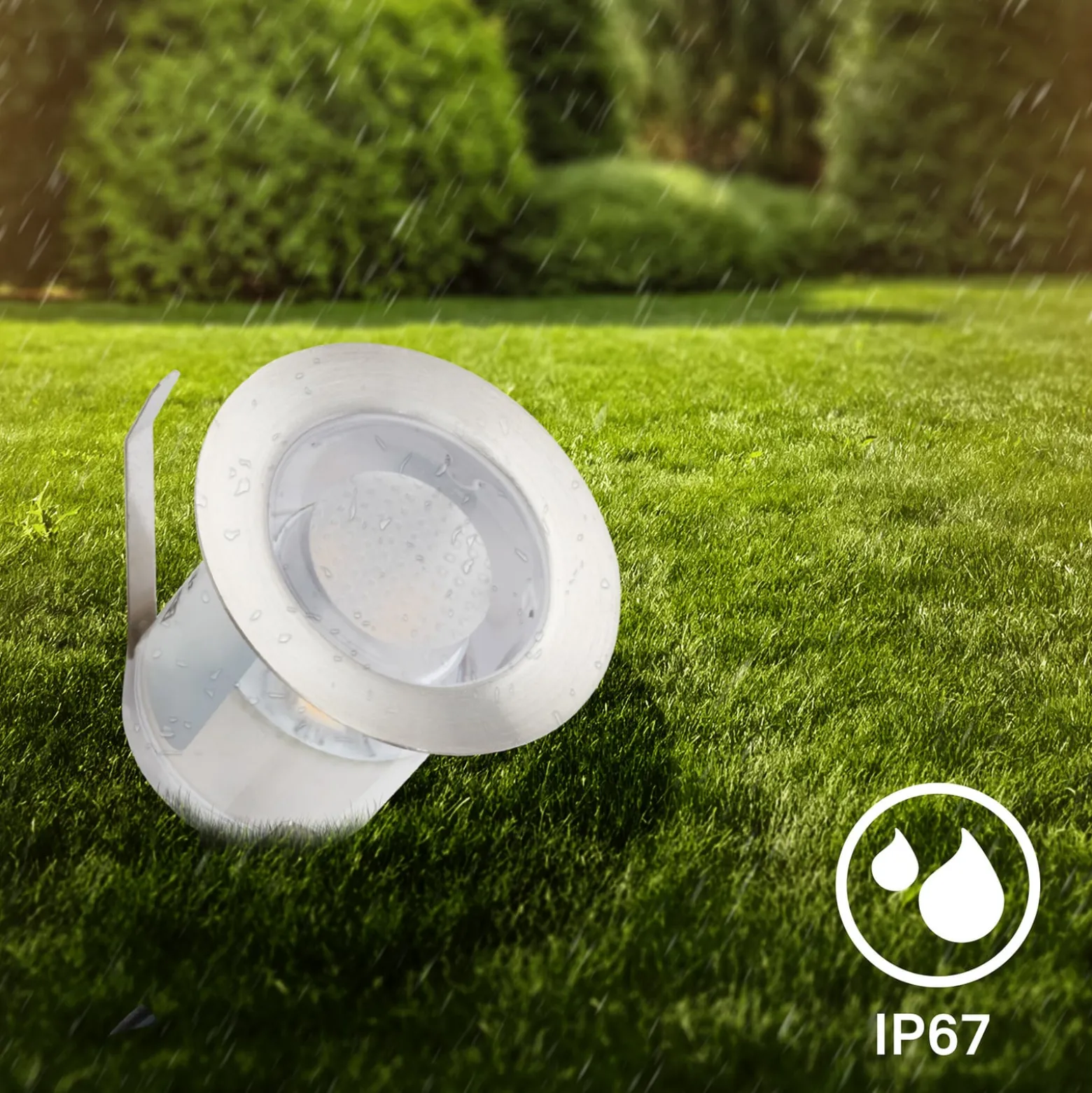 LED-Einbauspot 3913032 IP67 12V 3x-Erweiterung 3cm Edelstahl