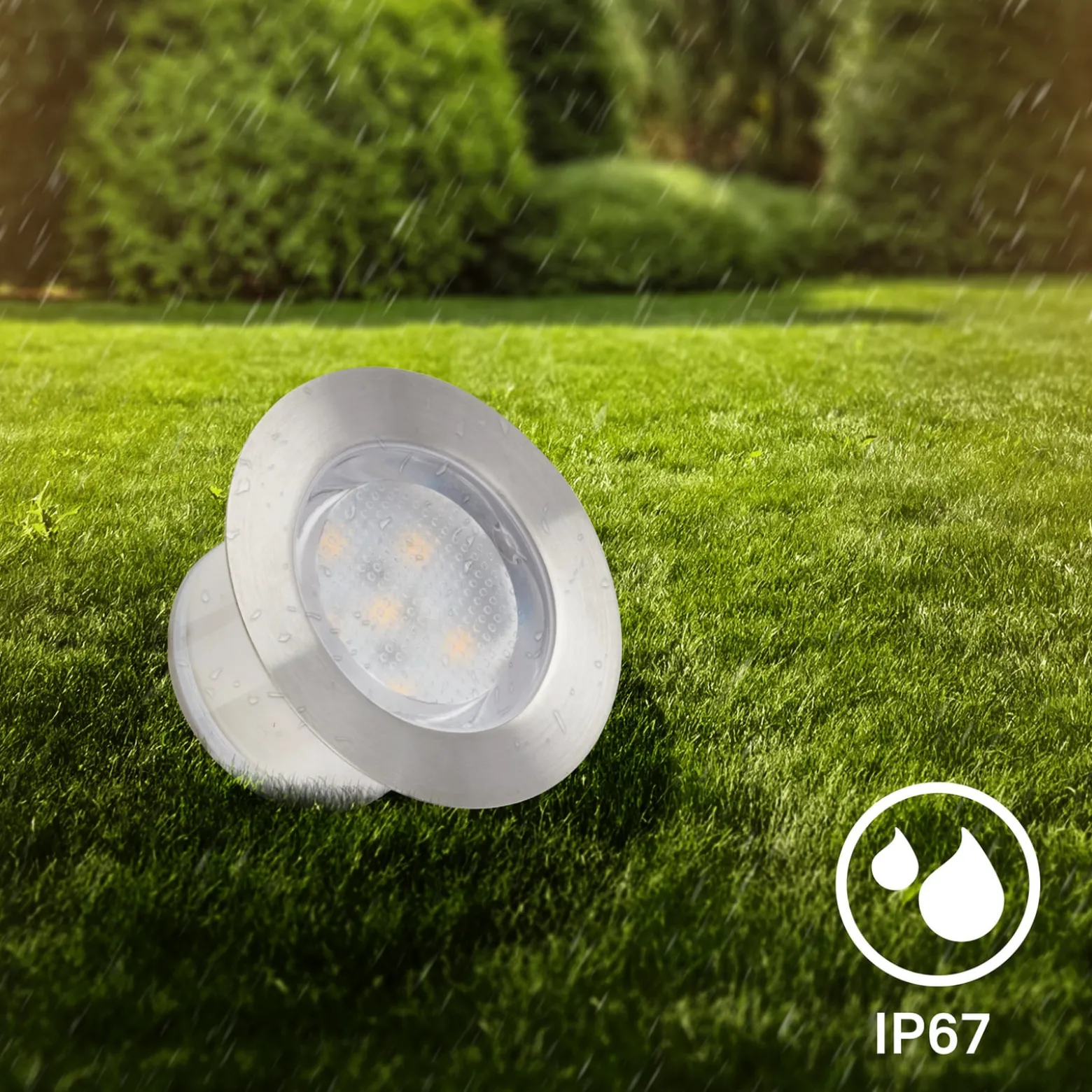 LED-Einbauspot 3914032 IP67 12V 3xStarterset 4,5cm Edelstahl